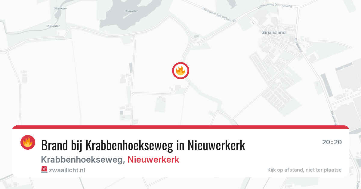 Brand bij Krabbenhoekseweg in Nieuwerkerk — 24 apr 2026