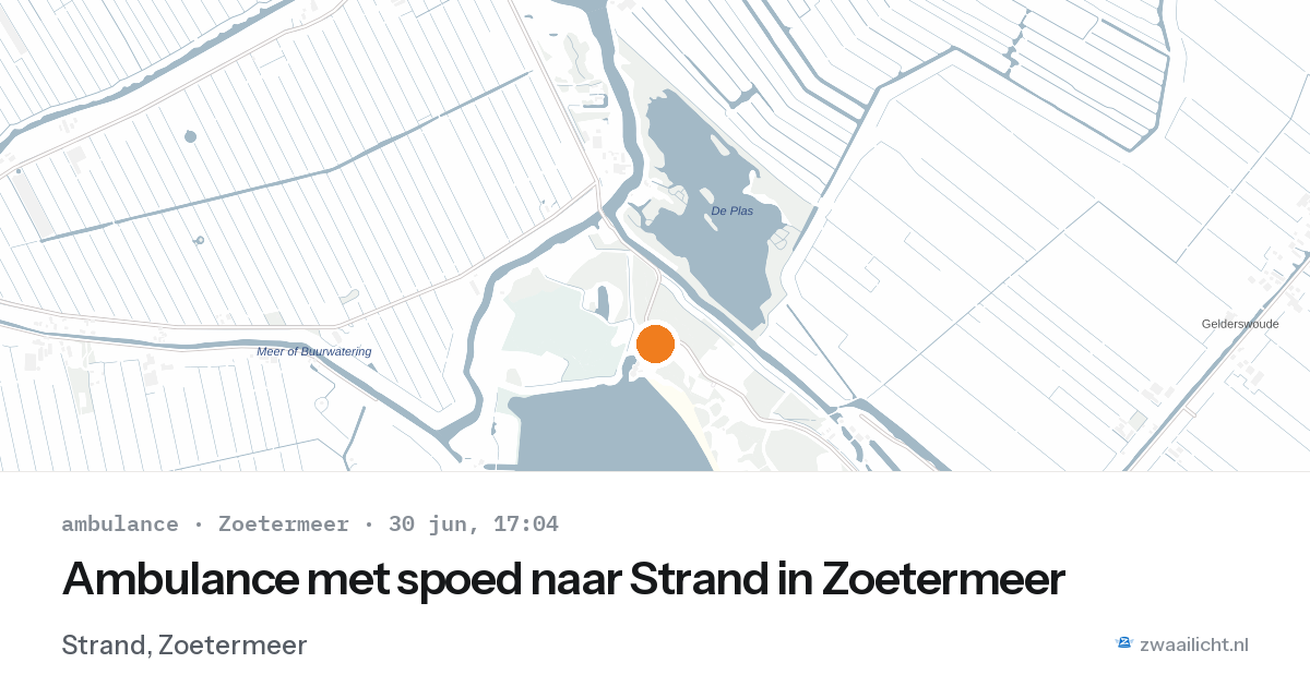 Ambulance met spoed naar Strand in Zoetermeer — 30 jun 2026