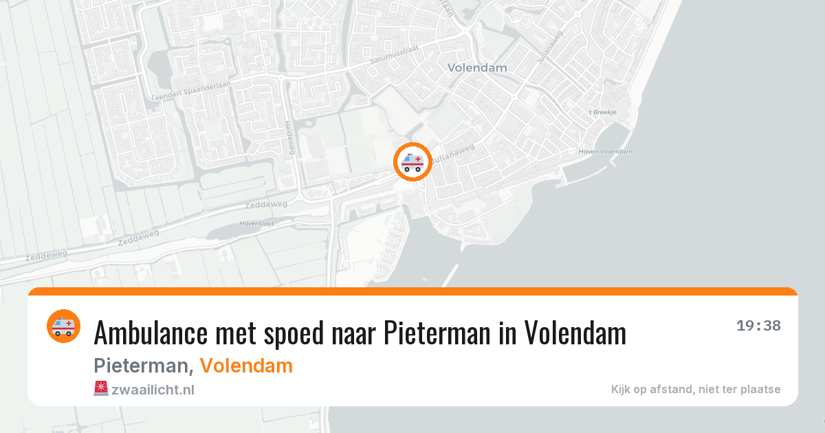 Ambulance met spoed naar Pieterman in Volendam — 14 jul 2026