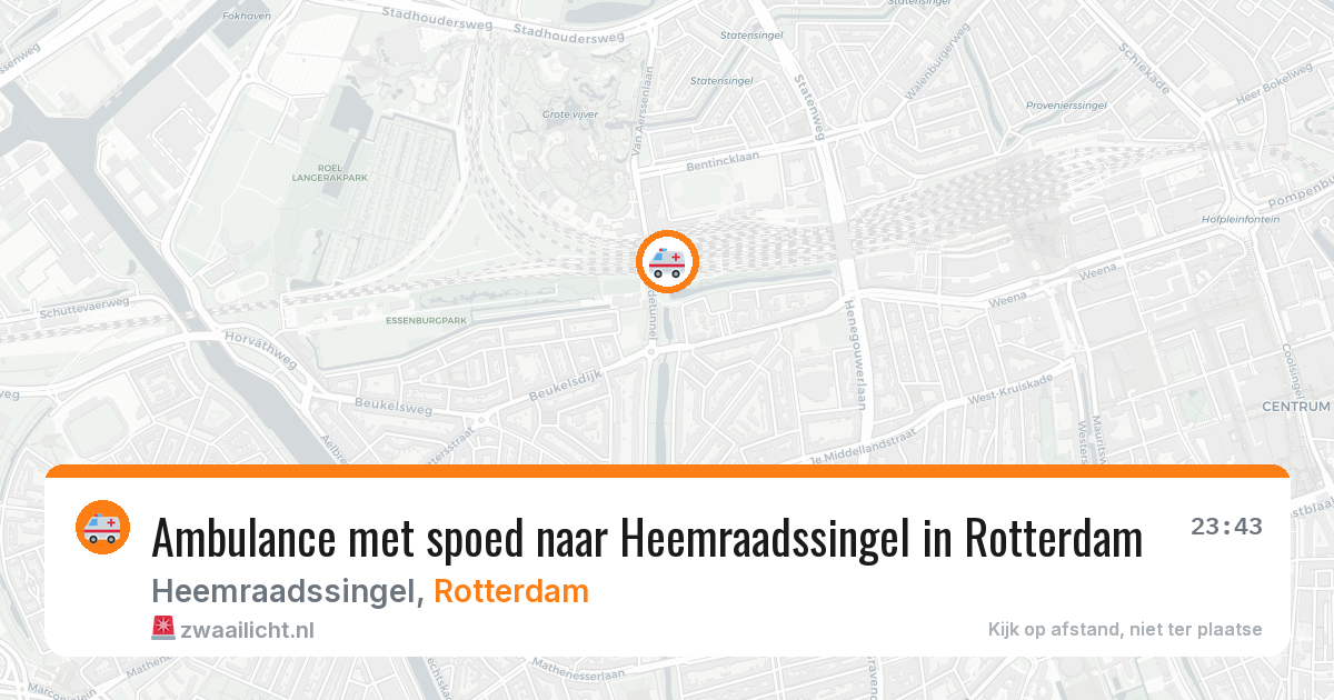 Ambulance met spoed naar Heemraadssingel in Rotterdam — 30 jun 2026