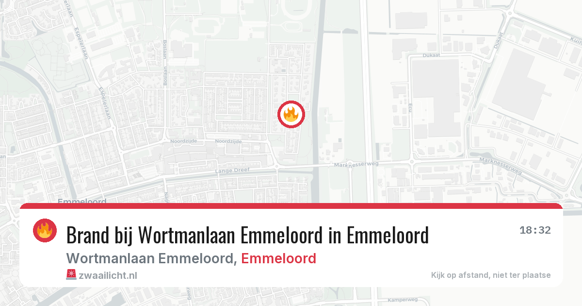 Brand bij Wortmanlaan Emmeloord in Emmeloord — 20 mrt 2026