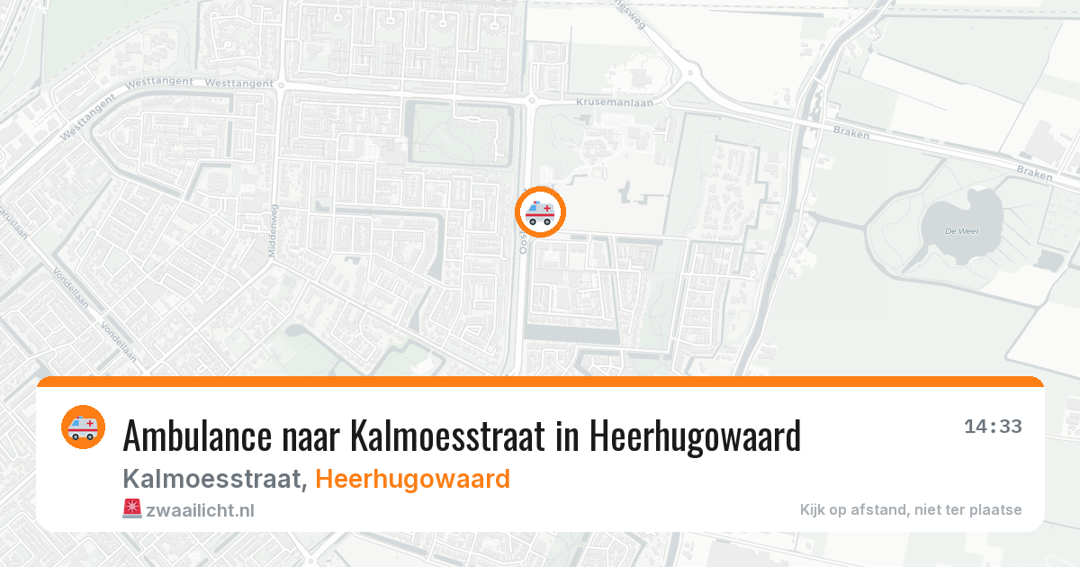 Ambulance naar Kalmoesstraat in Heerhugowaard — 29 jan 2026