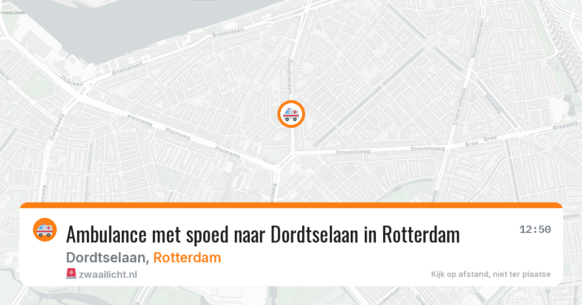 Ambulance met spoed naar Dordtselaan in Rotterdam — 5 aug 2026