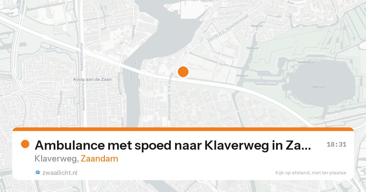 Ambulance met spoed naar Klaverweg in Zaandam — 31 mei 2026