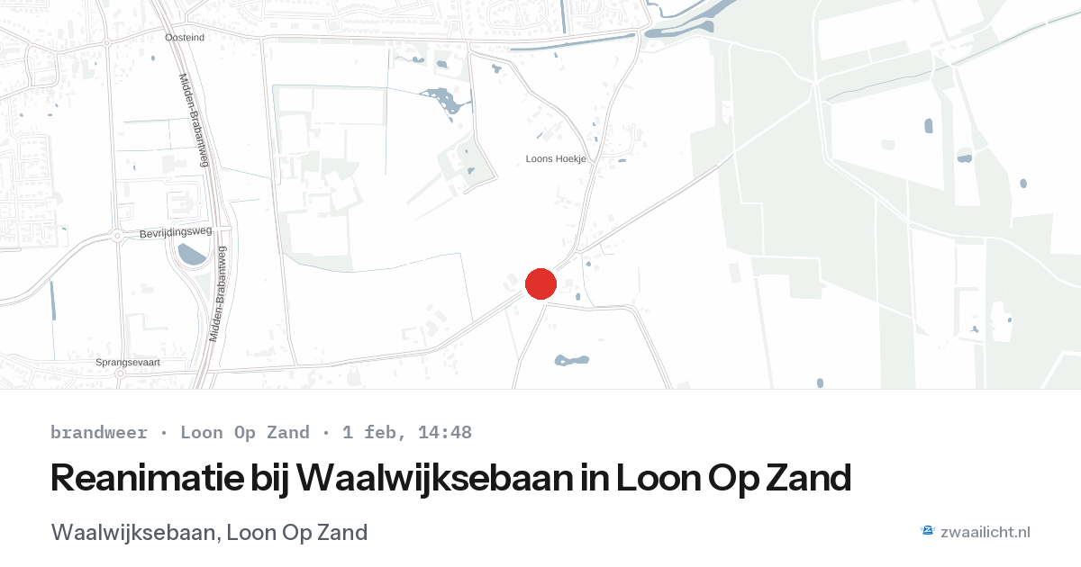 Reanimatie bij Waalwijksebaan in Loon Op Zand — 1 feb 2026