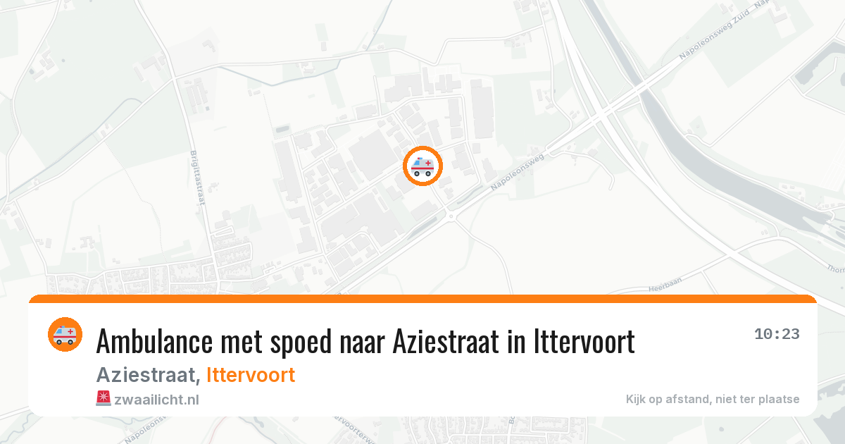 Ambulance met spoed naar Aziestraat in Ittervoort — 12 jun 2026