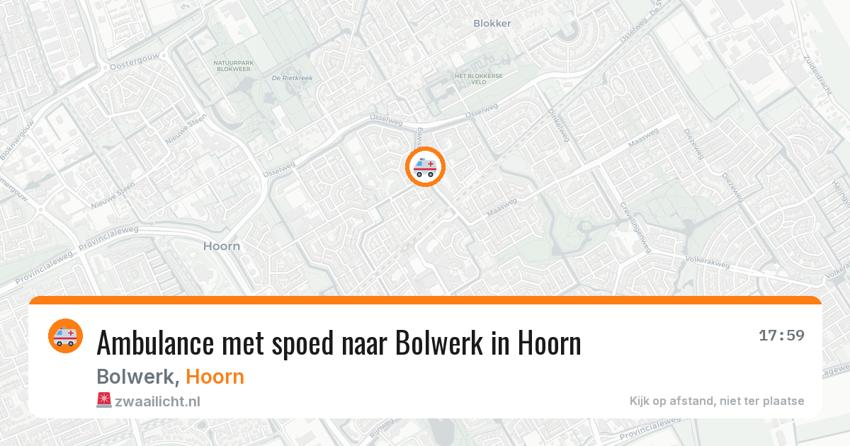 Ambulance met spoed naar Bolwerk in Hoorn — 27 mei 2026