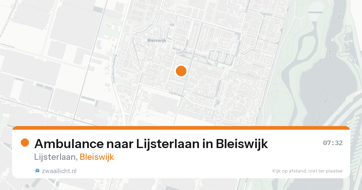 Ambulance naar Lijsterlaan in Bleiswijk — 15 aug 2026