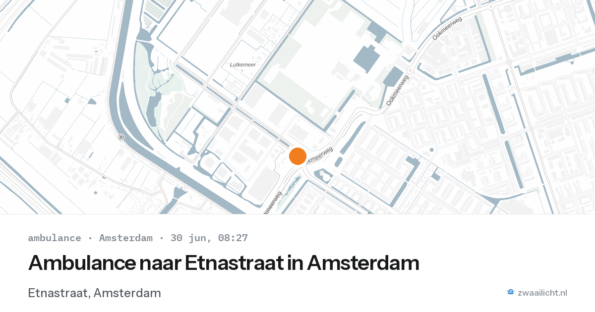 Ambulance naar Etnastraat in Amsterdam — 30 jun 2026