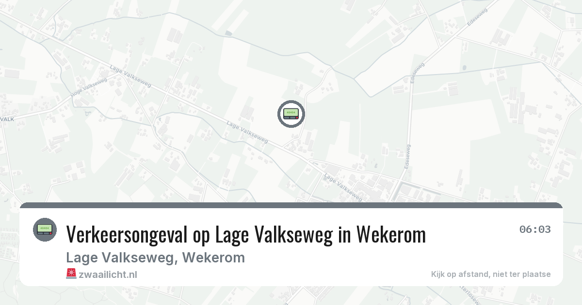 Verkeersongeval op Lage Valkseweg in Wekerom — 29 jun 2026