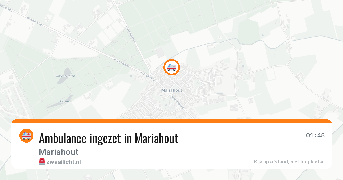 Ambulance ingezet in Mariahout — 31 mei 2026