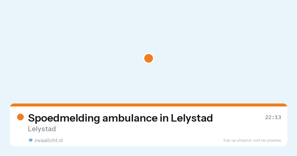 Spoedmelding ambulance in Lelystad — 15 aug 2026