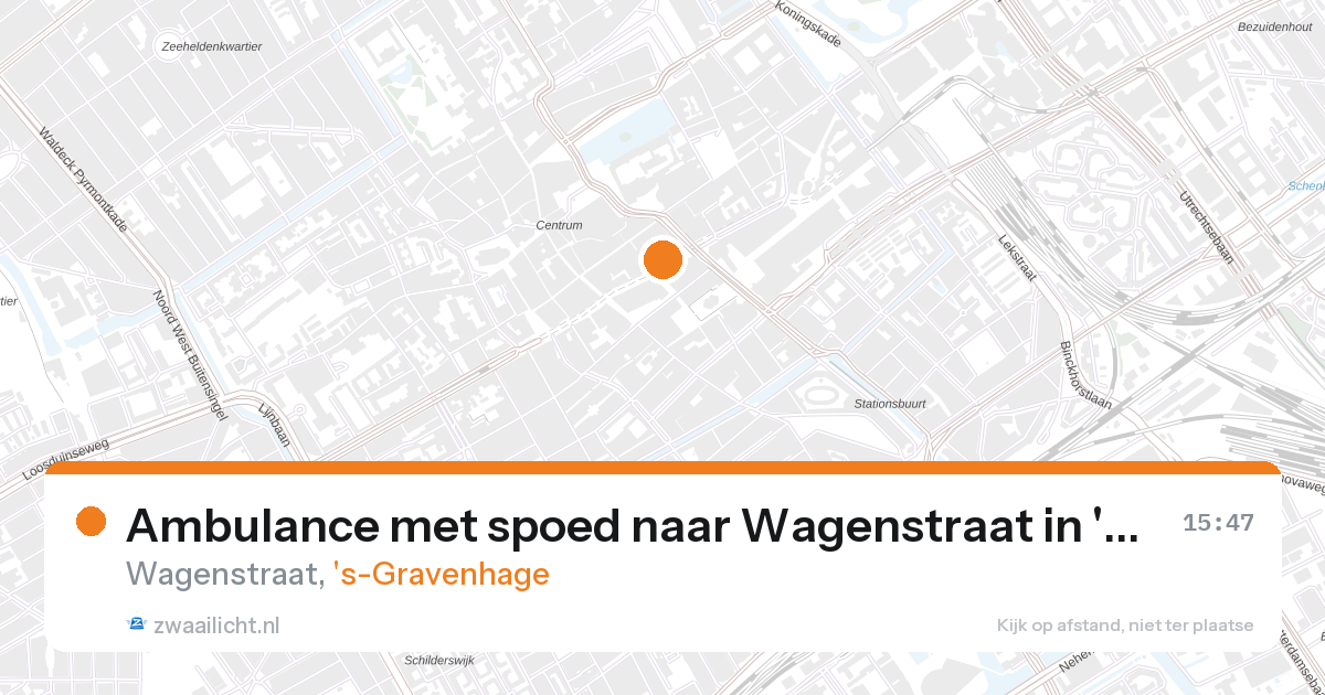 Ambulance met spoed naar Wagenstraat in 's-Gravenhage — 27 aug 2026