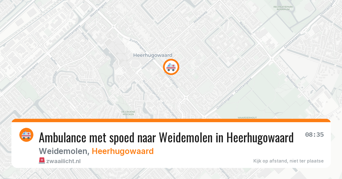 Ambulance met spoed naar Weidemolen in Heerhugowaard — 23 mrt 2026