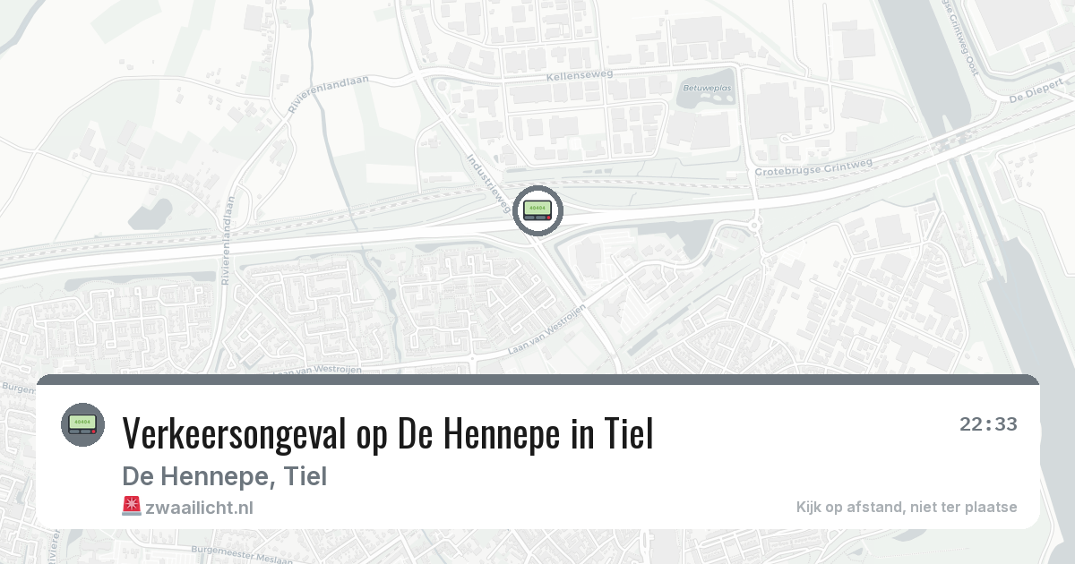 Verkeersongeval op De Hennepe in Tiel — 27 jun 2026