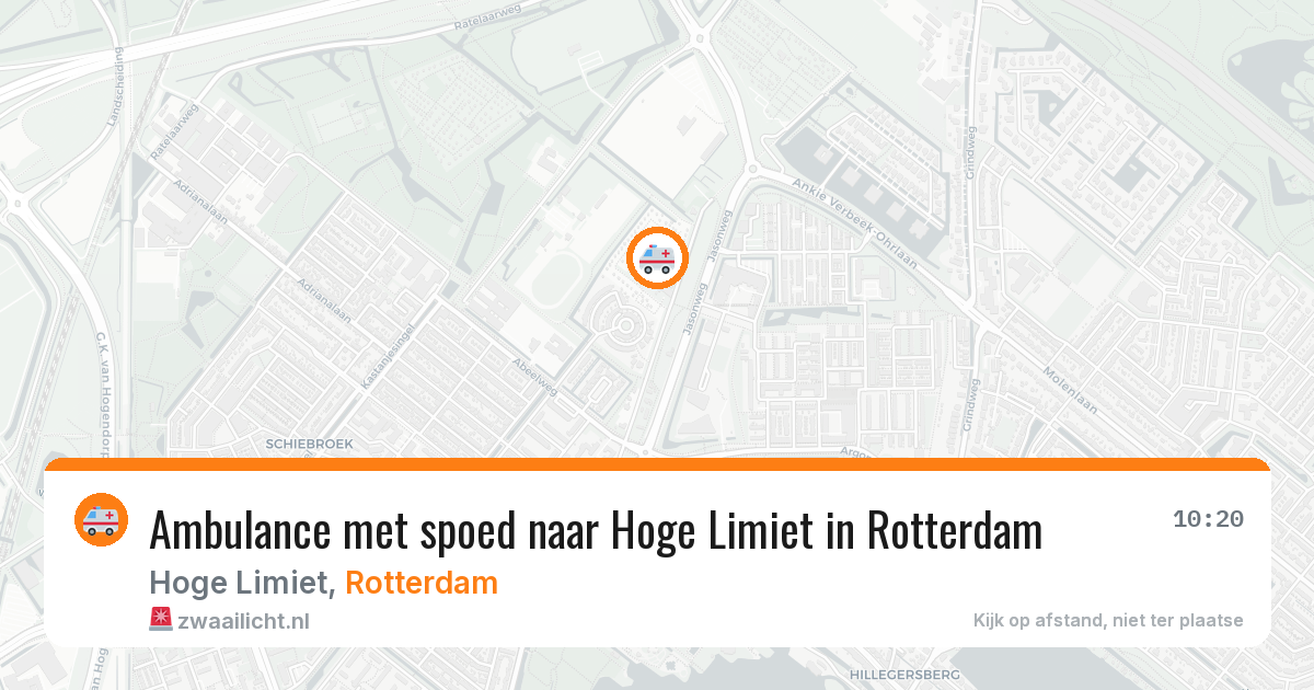Ambulance met spoed naar Hoge Limiet in Rotterdam — 6 jun 2026