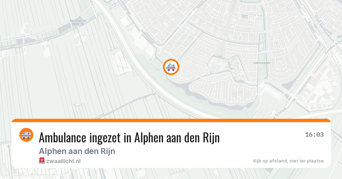 Ambulance ingezet in Alphen aan den Rijn — 6 apr 2026