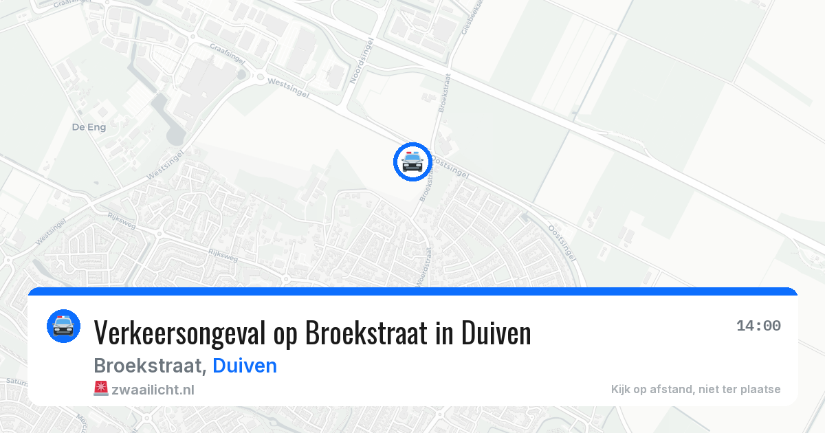 Verkeersongeval op Broekstraat in Duiven — 11 apr 2026