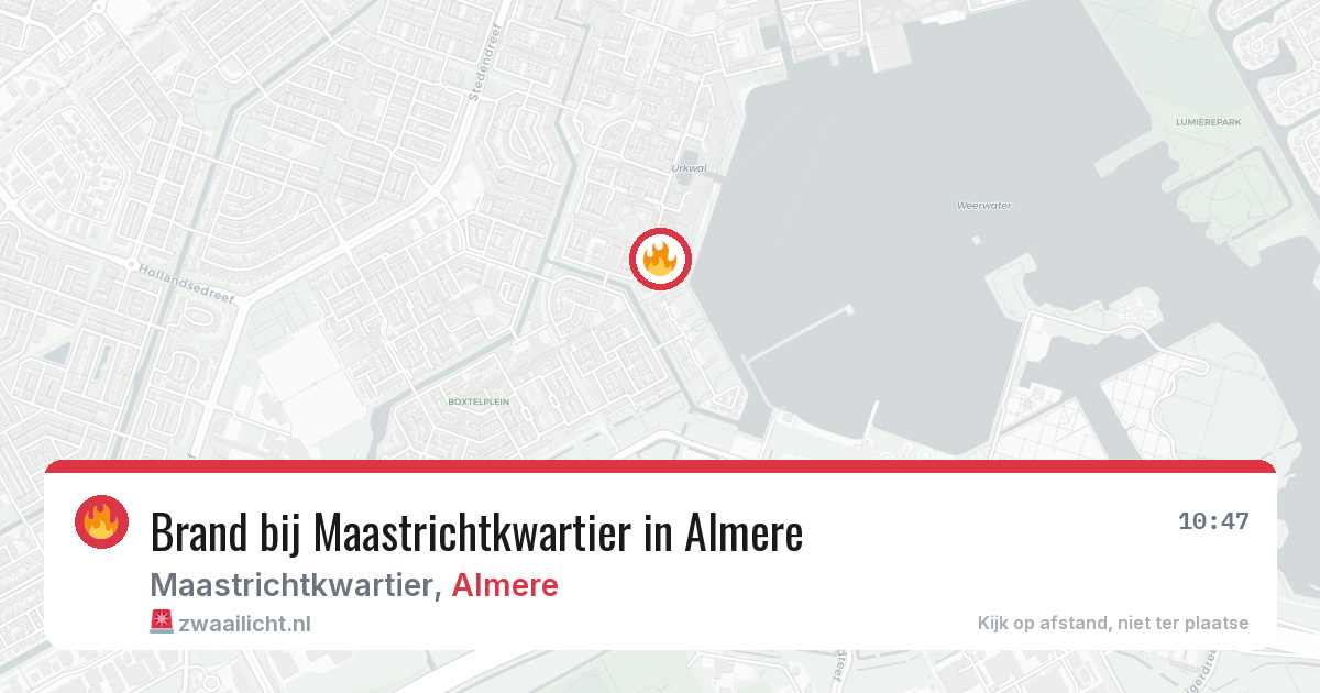 Brand bij Maastrichtkwartier in Almere — 4 jul 2026