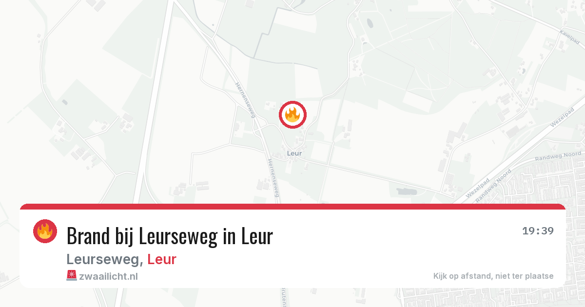 Brand bij Leurseweg in Leur — 9 apr 2026