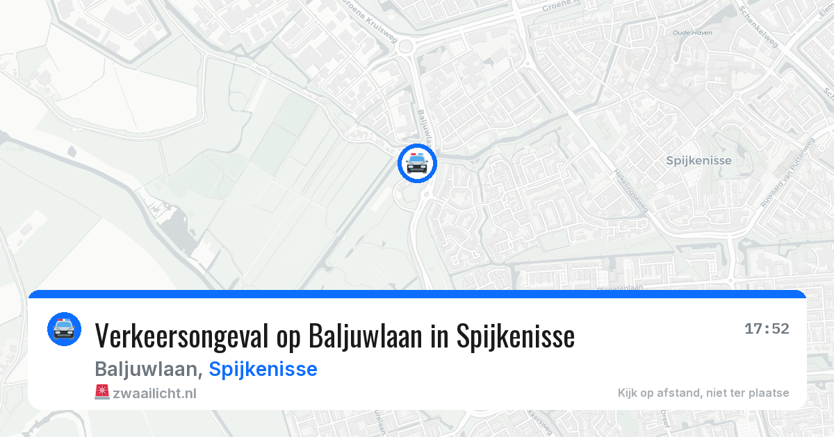 Verkeersongeval op Baljuwlaan in Spijkenisse — 29 jul 2026