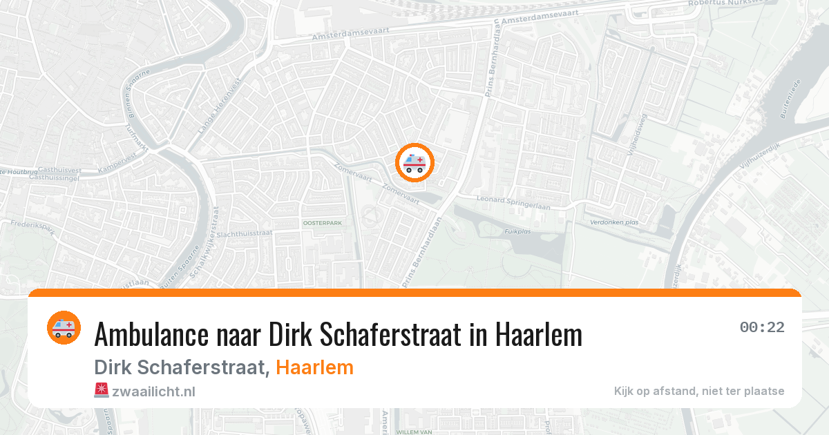 Ambulance naar Dirk Schaferstraat in Haarlem — 24 mei 2026