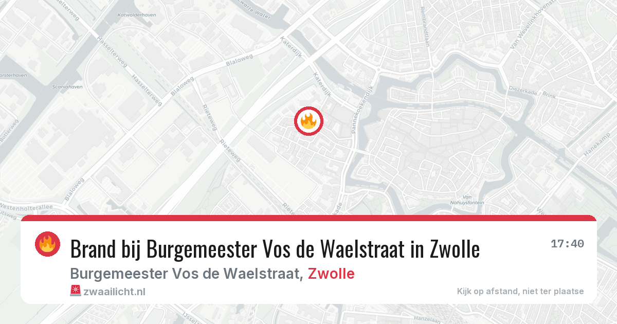 Brand bij Burgemeester Vos de Waelstraat in Zwolle — 1 apr 2026