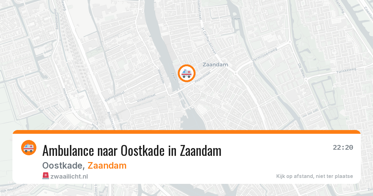 Ambulance naar Oostkade in Zaandam — 22 jul 2026
