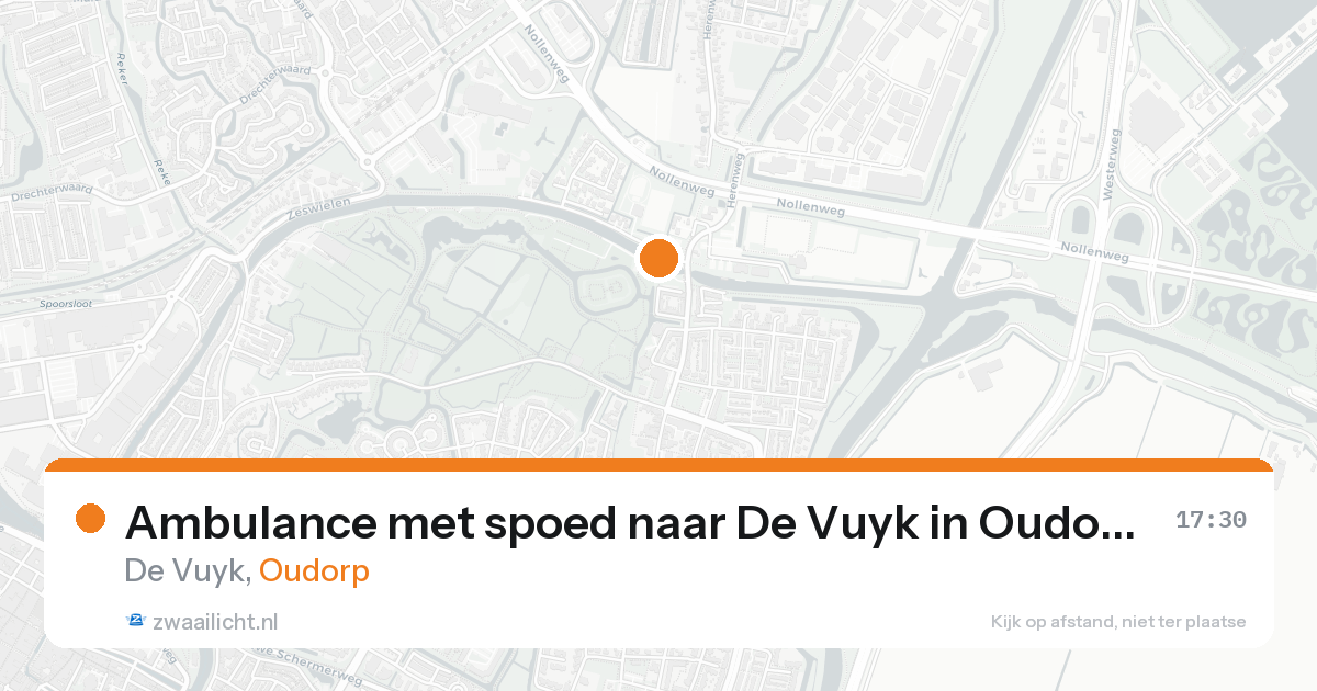 Ambulance met spoed naar De Vuyk in Oudorp — 20 aug 2026