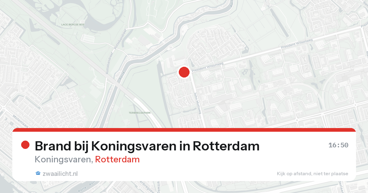 Brand bij Koningsvaren in Rotterdam — 18 aug 2026