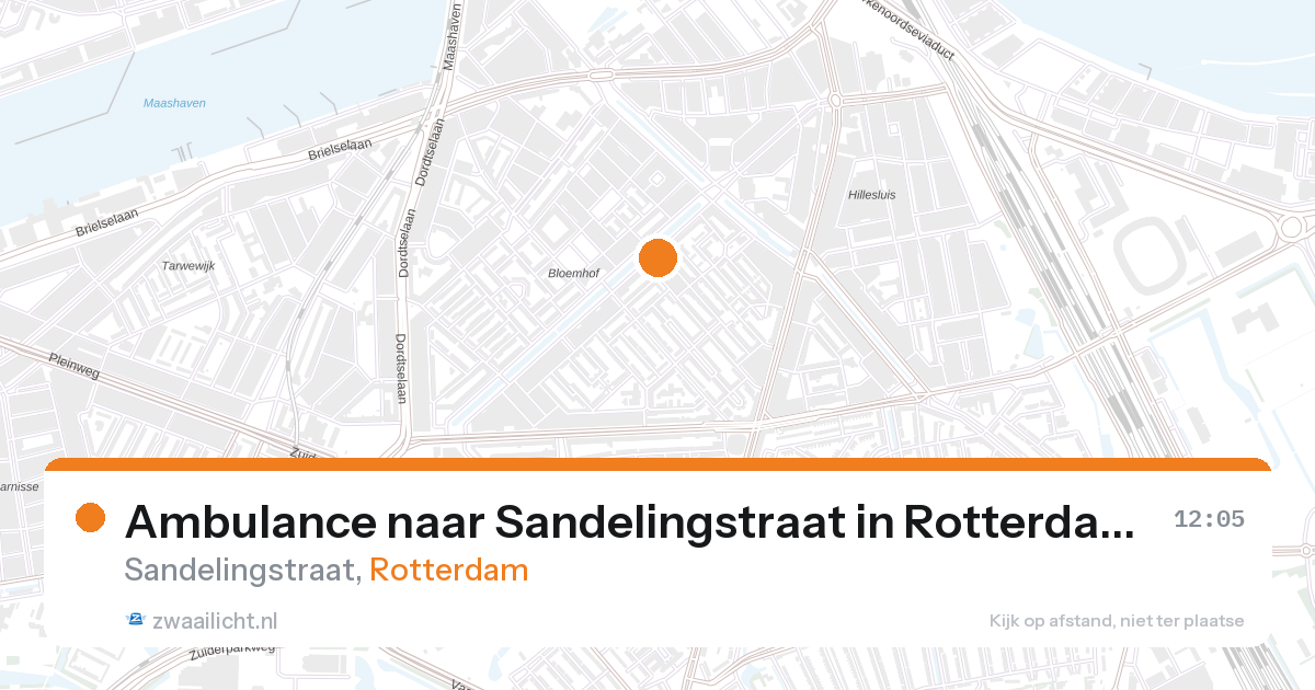 Ambulance naar Sandelingstraat in Rotterdam — 28 aug 2026