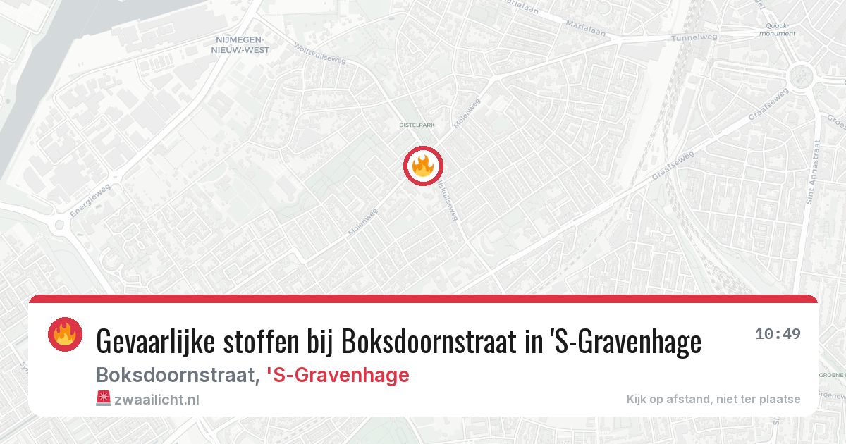 Gevaarlijke stoffen bij Boksdoornstraat in 'S-Gravenhage — 19 feb 2026