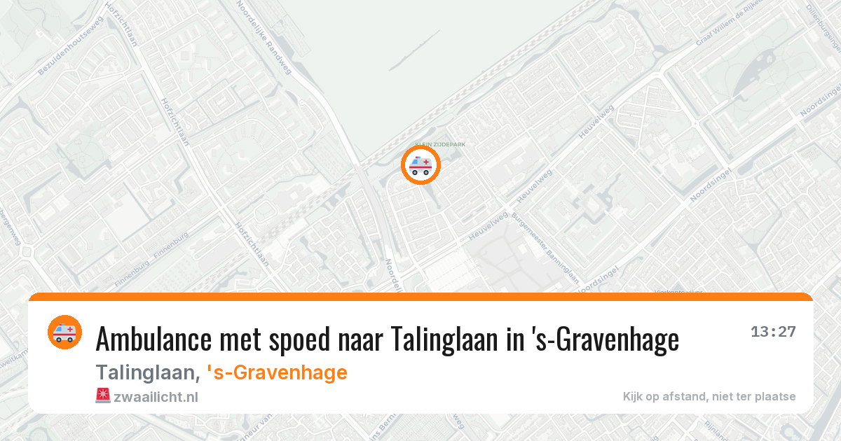 Ambulance met spoed naar Talinglaan in 's-Gravenhage — 18 mrt 2026