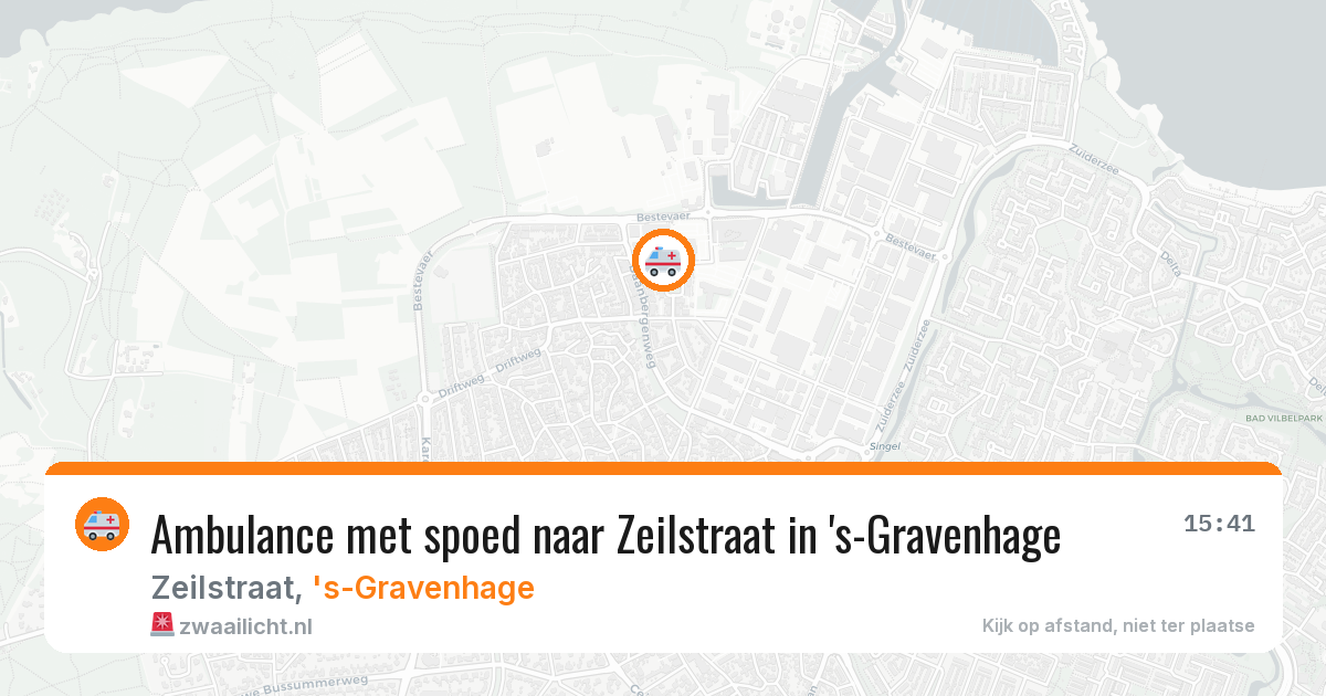 Ambulance met spoed naar Zeilstraat in 's-Gravenhage — 25 mrt 2026