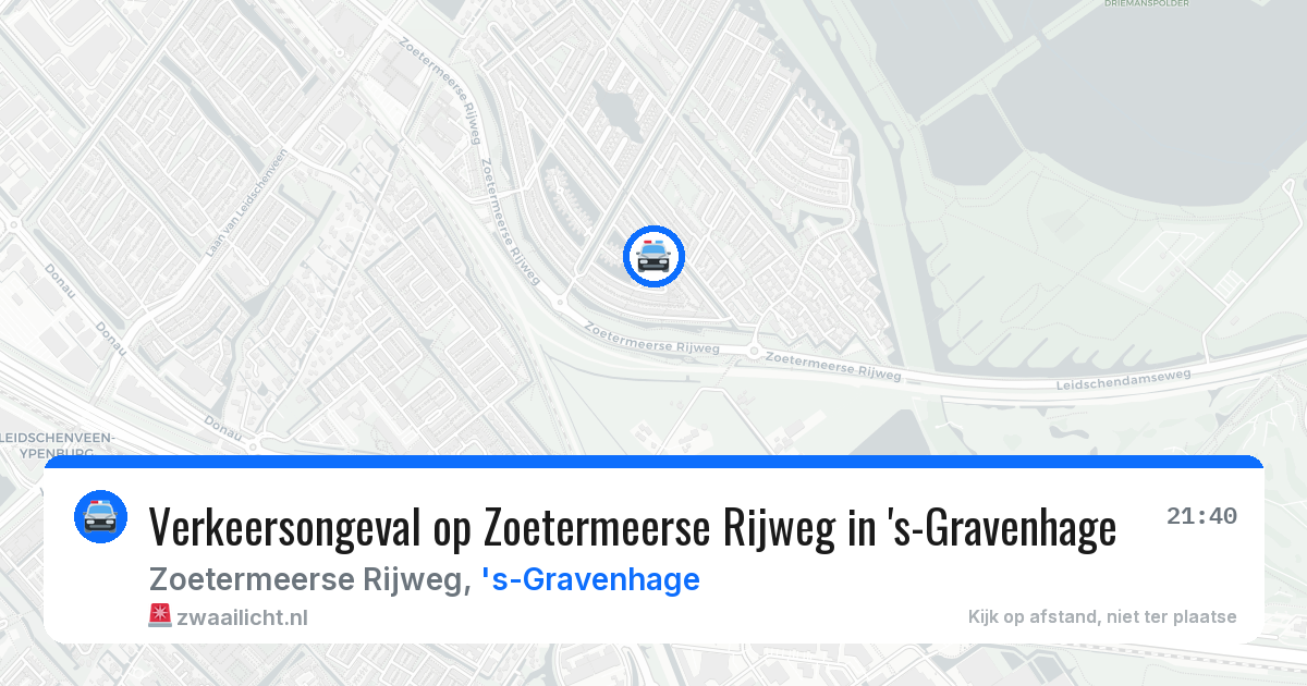 Verkeersongeval op Zoetermeerse Rijweg in 's-Gravenhage — 12 apr 2026