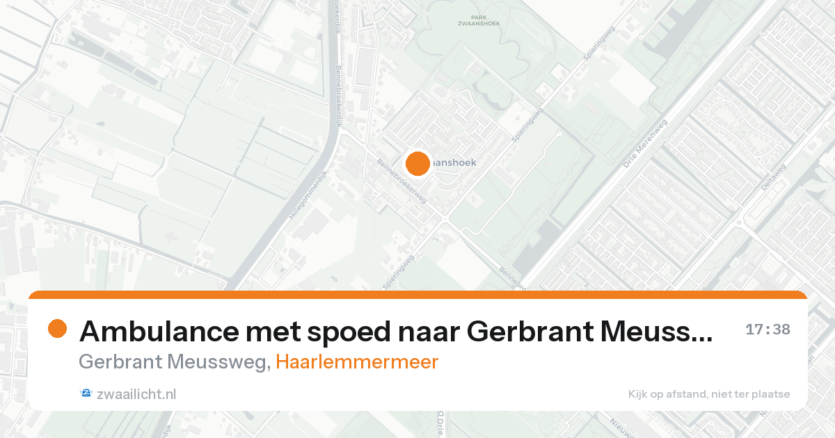 Ambulance met spoed naar Gerbrant Meussweg in Haarlemmermeer — 19 aug 2026