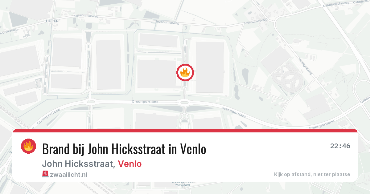 Brand bij John Hicksstraat in Venlo — 14 jul 2026