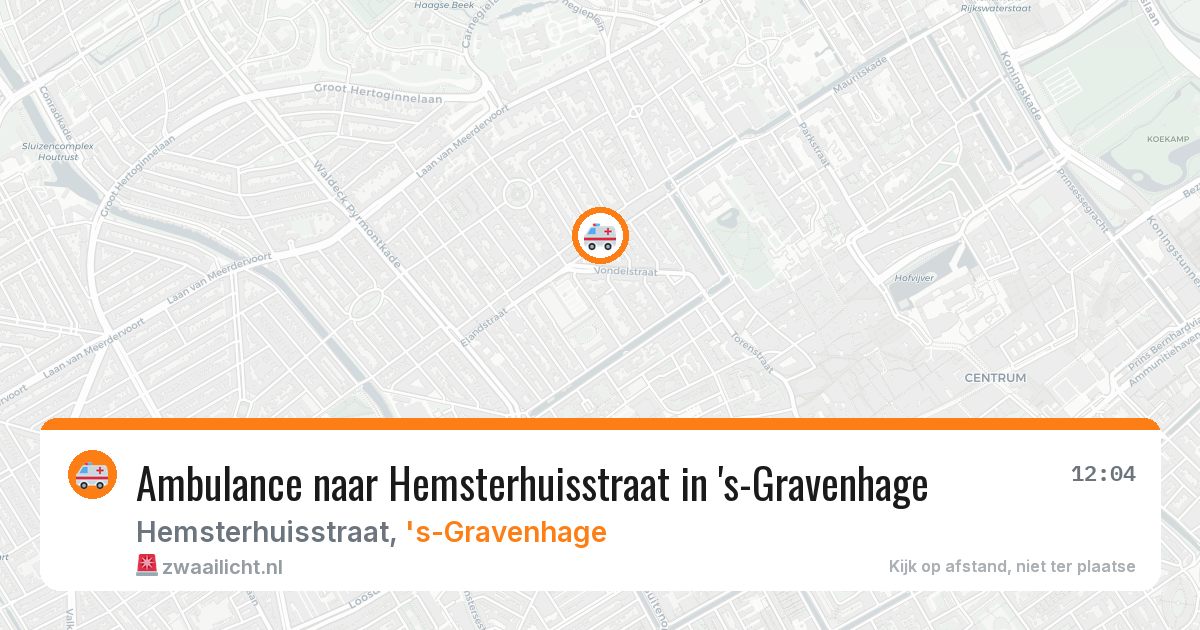 Ambulance naar Hemsterhuisstraat in 's-Gravenhage — 1 jul 2026