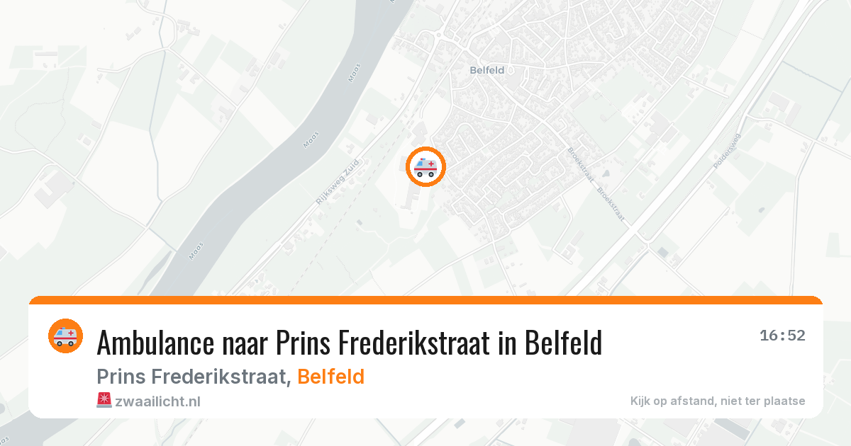Ambulance naar Prins Frederikstraat in Belfeld — 3 aug 2026