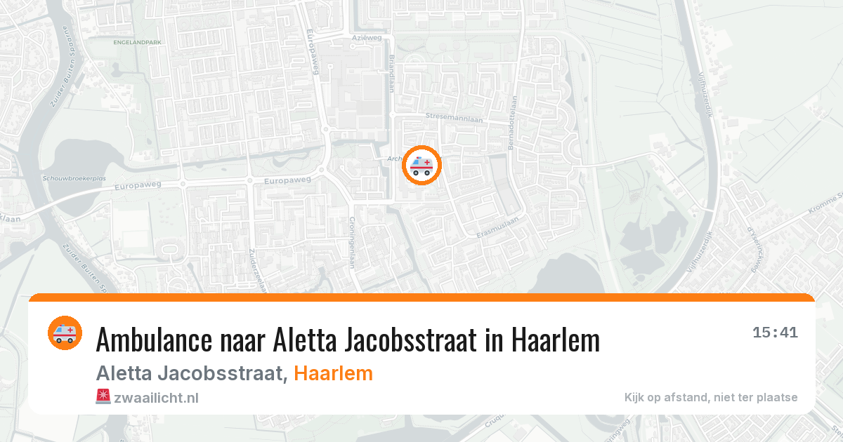 Ambulance naar Aletta Jacobsstraat in Haarlem — 18 jul 2026