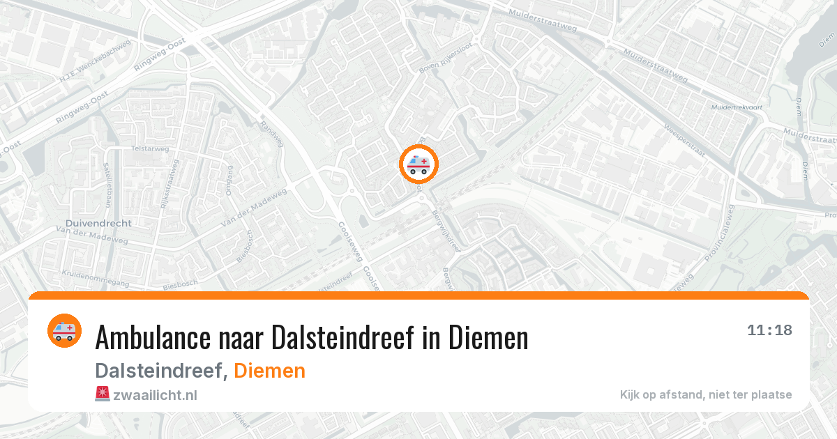 Ambulance naar Dalsteindreef in Diemen — 27 jun 2026
