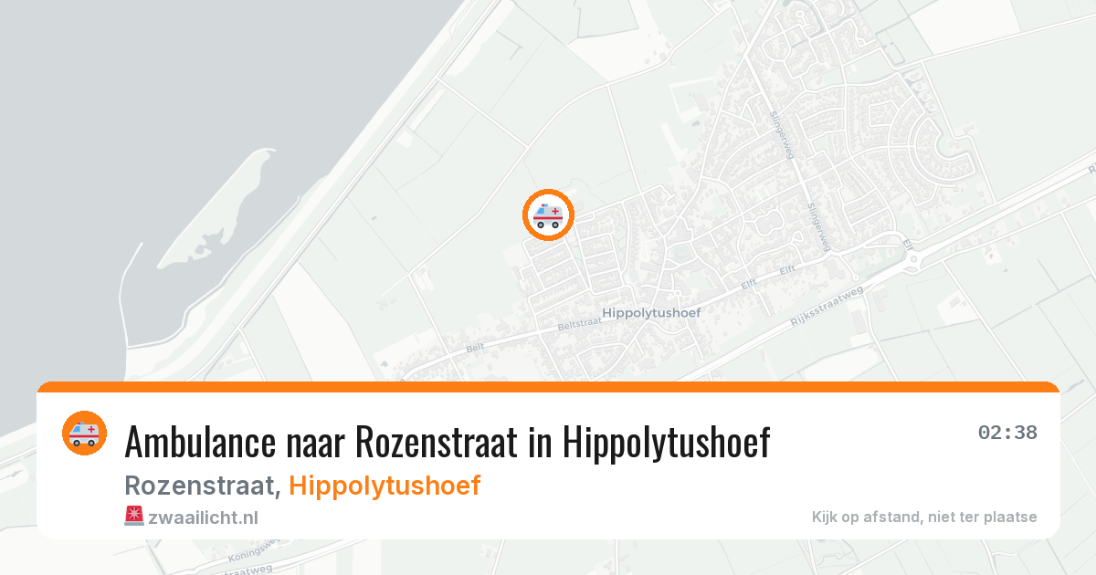 Ambulance naar Rozenstraat in Hippolytushoef — 23 mrt 2026