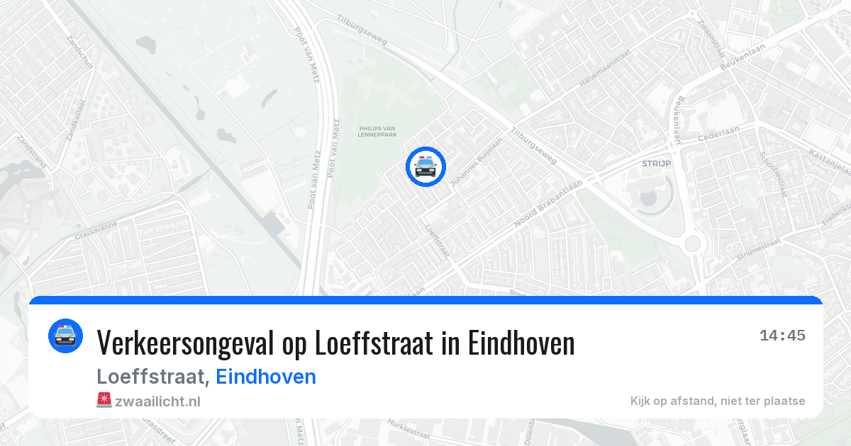 Verkeersongeval op Loeffstraat in Eindhoven — 19 jan 2026