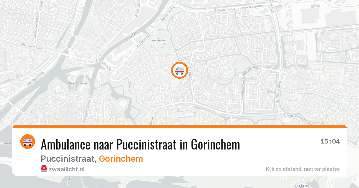 Ambulance naar Puccinistraat in Gorinchem — 21 mei 2026