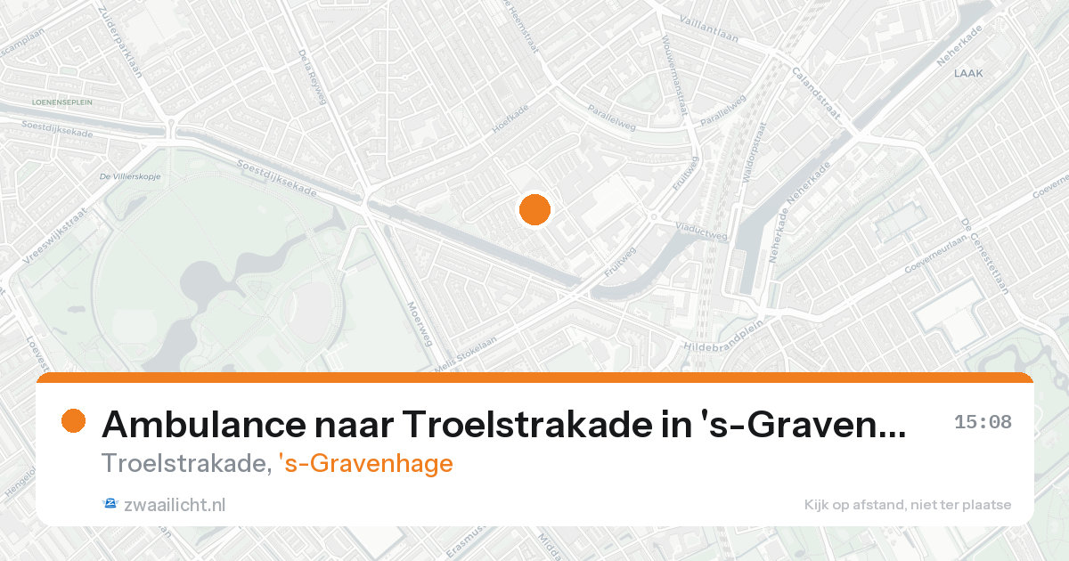 Ambulance naar Troelstrakade in 's-Gravenhage — 22 aug 2026