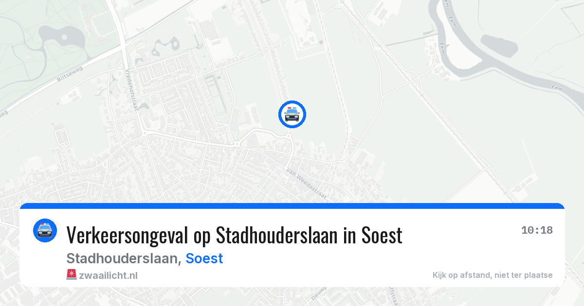 Verkeersongeval op Stadhouderslaan in Soest — 9 mei 2026