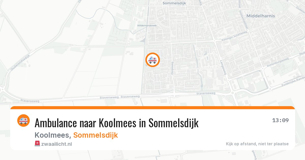 Ambulance naar Koolmees in Sommelsdijk — 5 aug 2026