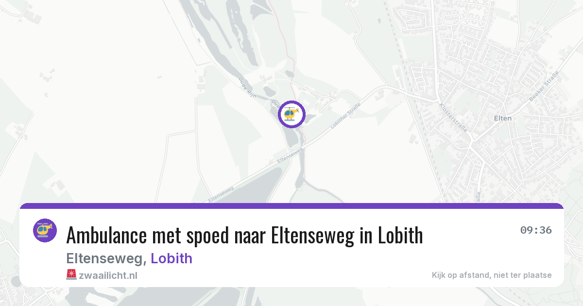 Ambulance met spoed naar Eltenseweg in Lobith — 13 jul 2026
