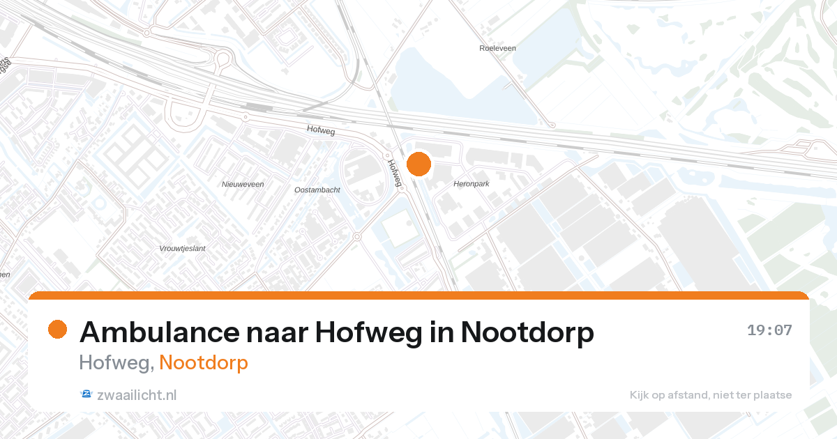 Ambulance naar Hofweg in Nootdorp — 28 aug 2026