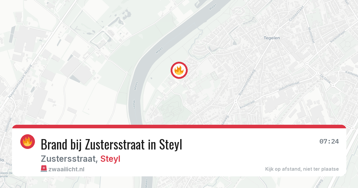 Brand bij Zustersstraat in Steyl — 19 jun 2026
